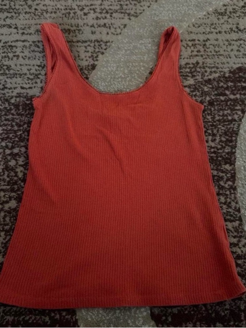 Ambiance Ribbed Scoop Tank - Rust